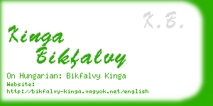 kinga bikfalvy business card